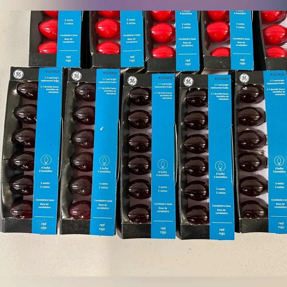 Lot of 78 GE C-7 Replacement Holiday Light Bulbs - Candelabra Base
